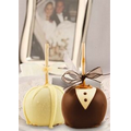 Jumbo Bride & Groom Wedding Caramel Apples